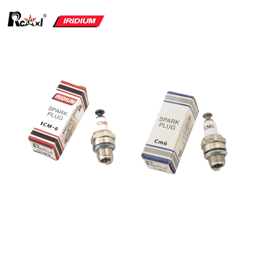 1PC Rcexl ICM6 CM6-10MM Spark Plug Iridium Power for Gasoline RC Airplane Model Engine DLE20/20RA/30/RA/40/55/55RA/60 7 1977615741 image-CarbonRCParts