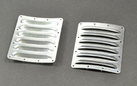 Pair Cooling fin vents for airplane cowl 73mm*62mm*0.5mm